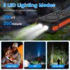 1Pc Portable Solar Charger 49800mAh Power Bank External Battery Pack 22.5W PD Fast Charging Built In 4 Cables 15W Wireless Charging LED Flashlight For Camping Hiking Picnic Travel