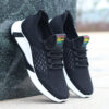 New Sports Shoes Men's Breathable Casual Mesh Shoes Comfort Increase Lace-up Non-slip Low-top Running Shoes
