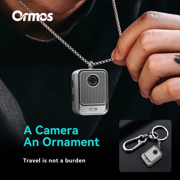Ormos S131 Ultra-Light Mini Camera, 0.96 Inch Screen, Wearable Travel Camera & Photo Ornament, 16g Portable Hanging Camera With Type-C Charging